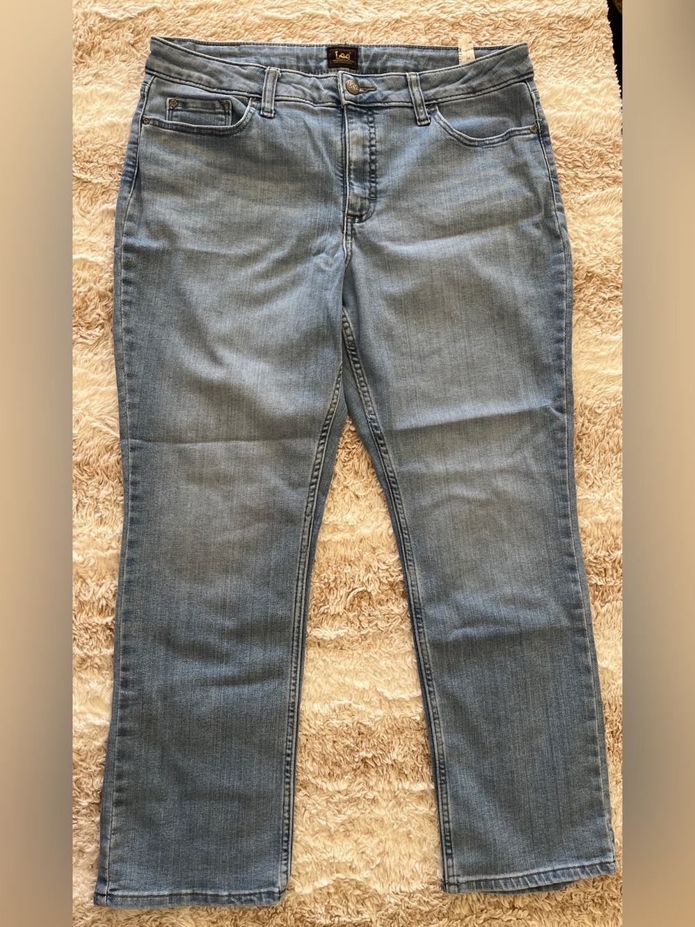 Lee Women's Straight Leg Jeans in Light Blue Denim